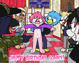 andromorph bottomless clothed clothing flashing fur hair intersex male vulva young pokefound brook_(pink) cooper_(pokefound) hunter_(pokefound) klace_(pokefound) sonny_boop spencer_(pink) american_opossum avian bird corvid corvus_(genus) crow lagomorph leporid mammal marsupial mouse murid murine oscine passerine rabbit rodent 5:4 hi_res trans_(lore)