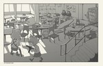 anthro bag book cafeteria chair clothing eating female food footwear furniture group gun hiding milk poster ranged_weapon scared scared_face school_shooting shoes shotgun snack stairs submachine_gun table vending_machine weapon window tyronestash columbine tsukihime type-moon neco-arc animal_humanoid cat_humanoid domestic_cat felid felid_humanoid feline feline_humanoid felis humanoid mammal mammal_humanoid neco_spirit 2025 digital_media_(artwork) monochrome