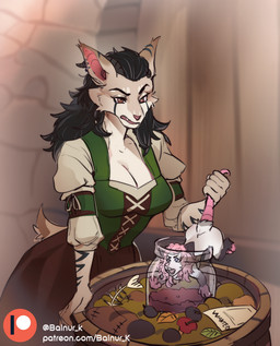 angry anthro arm_markings athletic athletic_anthro barrel black_hair breasts cleavage clothed clothed_anthro clothed_female clothing container curvy_figure cute_fangs dirndl dress duo ear_piercing fangs female female_anthro fishbone frown fur grey_body grey_fur hair held_by_tail holding_tail hourglass_figure jar larger_anthro larger_female lifted lifted_by_tail long_hair markings medium_breasts nude nude_anthro nude_female open_mouth paws piercing pink_hair pink_tail puffy_sleeves scared scared_face screaming simple_background size_difference slim small_waist smaller_anthro smaller_female standing tail tail_pull tavern teeth text trapped trash white_body white_fur balnurk american_opossum felid feline mammal marsupial virginia_opossum digital_media_(artwork) sketch url