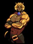 abs athletic belt biceps brown_body brown_fur collar crossed_arms fur looking_at_viewer male muscular pecs pose simple_background solo standing transparent_background s-purple breeding_season animal_humanoid cat_humanoid felid felid_humanoid feline feline_humanoid humanoid mammal mammal_humanoid alpha_channel digital_media_(artwork) pixel_(artwork)