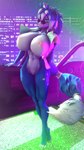 anthro big_breasts breasts clothing eyewear female fur genitals jacket nipples pussy solo sunglasses tail tattoo topwear veryfluffy nintendo star_fox krystal_(star_fox) warfare_krystal canid canine mammal 3d_(artwork) 9:16 digital_media_(artwork) hi_res