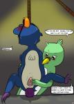 abdominal_bulge anal anthro avian ball_gag bdsm beak bird blush bondage bound cock_ring dildo erection gag gay grin insertion interspecies kahisys male nude orgasm_denial penetration penguin penis pigeon role_reversal rope sex sex_toy text torture vein
Rating: Explicit
Score: 2
User: Aquasys
Date: January 19, 2014