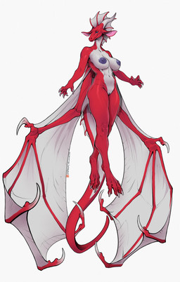 abs anthro big_breasts biped breasts female front_view genitals horn navel nipples non-mammal_breasts non-mammal_navel non-mammal_nipples nude nude_anthro nude_female solo vulva wings silgiriya_mantsugosi mythology dragon mythological_creature mythological_scalie scalie 2025 absurd_res digital_drawing_(artwork) digital_media_(artwork) hi_res