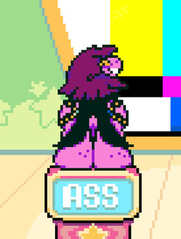 anthro ass_out big_butt bottomless bottomless_anthro bottomless_female bouncing_butt brown_hair butt clothed clothing female female_anthro freckled_butt freckles hair looking_at_viewer looking_back looking_back_at_viewer on_model purple_body purple_tail slamming smile smug solo tail text tomboy twerking yellow_sclera iloveslutyshortstax deltarune undertale_(series) susie_(deltarune) lizard reptile scalie animated digital_media_(artwork) loop pixel_(artwork) pixel_animation