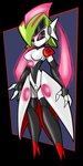 alternate_species black_body black_sclera breasts crossgender featureless_breasts female glowing glowing_eyes green_body high_heeled_feet joints machine medium_breasts mouthless mtf_crossgender multicolored_body pink_body pink_eyes red_body solo standing white_body chaoscroc eggman_empire eggman_logo nintendo pokemon sega sonic_the_hedgehog_(series) garde-shen future_pokemon generation_9_pokemon humanoid iron_valiant paradox_pokemon pokemon_(species) robot 2024 alpha_channel hi_res