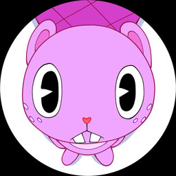 anthro buckteeth fisheye_lens freckles front_view fur heart_nose heart_symbol high-angle_view looking_at_viewer male purple_body purple_fur purple_tail solo standing tail teeth notkabao happy_tree_friends toothy_(htf) beaver mammal rodent 1:1 2025 digital_media_(artwork) hi_res
