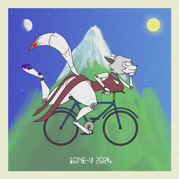 action_pose anthro bicycle breasts carefree clean_lines cleavage cleavage_cutout clothed clothing cutout cybernetics day digitigrade dress drugs female grass grey_hair hair hallucinogenic joint lsd machine mechanical_limbs moon motion_lines mountain nature outside peaceful plant pose psychedelic relaxing riding robot_joints simple_background sky sleeveless_clothing slim solo sun surrealism tail vehicle white_body 10ne-v alexa_(10ne-v) canid canine cyborg fox living_machine mammal robot 1:1 colorful_theme hi_res pastel_theme shaded soft_shading