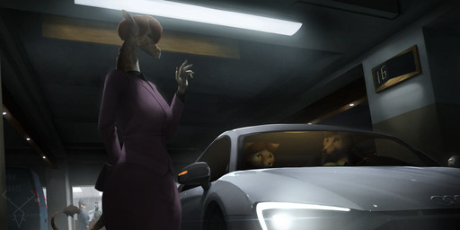 anthro bottomwear brown_hair building car ceiling clothed clothing colored_nails curly_hair curvy_figure dim_lighting driving eyelashes eyeliner female goodbye group hair hand_behind_back hat headgear headlight headwear holding_object inside jacket led_light long_neck long_nose looking_at_another looking_down looking_up makeup male medium_truck nails narrowed_eyes night office parking_garage parking_lot plumber purse raised_hand shirt short_hair sitting skirt small_nose smile sports_car standing suit suit_jacket tail text thick_thighs topwear trio truck uniform van vehicle wheel wide_hips axislewdsrep audi volkswagen_group christine_(axislewdsrep) miranda_(axislewdsrep) tracy_porter warren_(axislewdsrep) canid canine canis capybara caviid dobermann domestic_dog fennec_fox fox giraffe giraffid mammal pinscher rodent true_fox wolf 2:1 absurd_res colored english_description english_text hi_res shaded