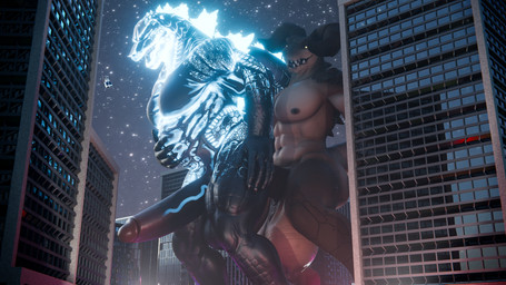 2_horns abdominal_bulge abs aircraft anal anal_penetration anthro anthro_on_anthro anthro_penetrated balls biceps big_balls big_butt big_muscles big_penis black_body black_scales black_skin brown_body brown_fur brown_scales bubble_butt building butt camera city cityscape claws clothing cosmic_background crowd_watching duo dutch_angle erection evening exhibitionism faceless_character faceless_human faceless_male fingers foreskin fur genitals glans glistening glistening_body glistening_butt glistening_scales glistening_skin glowing glowing_eyes group hand_on_belly hand_on_hip happy hat headgear headwear helicopter horn huge_balls huge_butt huge_muscles huge_penis huge_thighs humanoid_genitalia humanoid_penis hyper hyper_balls hyper_genitalia hyper_penis interspecies jacket larger_male larger_sub light logo looking_at_another looking_pleasured looming looming_over macro macro_focus male male/male male_penetrated male_penetrating male_penetrating_male manly moon muscular muscular_anthro muscular_arms muscular_male muscular_thighs night nipples nude nude_macro nude_male on_bottom on_top outside pecs penetration penile penile_penetration penis penis_in_ass pink_glans police police_officer power-up power_bottom public public_nudity radiation retracted_foreskin reverse_cowgirl_position road scales seductive sex sharp_teeth size_difference sky skyscape skyscraper smile solo spikes star starry_background starry_sky street submissive tail teeth thick_arms thick_penis thick_tail thick_thighs tongue topwear vehicle vein veiny_penis yellow_sclera maulclaw chocoscorner_(modeler) vulgarvictor_(modeler) bethesda_game_studios fallout godzilla_(series) microsoft obsidian_entertainment toho daddyclaw_(vulgarvictor) godzilla deathclaw human kaiju mammal monster reptile scalie 16:9 2026 3d_(artwork) artist_logo blender_(artwork) colored digital_media_(artwork) hi_res wallpaper watermark widescreen