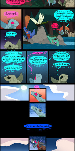 day dialogue fantasy female feral male river text time_skip water thepatchedragon dragonscape mythology logan_(thepatchedragon) sarah_(thepatchedragon) arthropod dinosaur dragon dragonfly drekir insect mythological_creature mythological_scalie prehistoric_species reptile saurischian scalie theropod absurd_res comic english_text hi_res