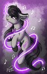 black_hair black_tail bow_tie cutie_mark female feral fur grey_body grey_fur hair inner_ear_fluff musical_note musical_symbol open_mouth purple_eyes ribbons solo symbol tail tuft julunis14 friendship_is_magic hasbro my_little_pony octavia_(mlp) earth_pony equid equine horse mammal pony 2022 absurd_res digital_media_(artwork) hi_res signature