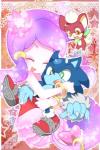 abstract_background anthro black_nose blue_hair bodily_fluids bracelet claws eyes_closed eyeshadow female green_eyes group hair jewelry makeup male open_mouth orange_eyes purple_hair sharp_teeth spikes star sweat teeth tongue tikal_love sega sonic_the_hedgehog_(series) sonic_unleashed chip_(sonic) lah_(sonic) sonic_the_hedgehog sonic_the_werehog eulipotyphlan ghost humanoid mammal spirit werecreature wereeulipotyphlan werehog