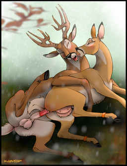 animal_genitalia animal_penis animal_vulva antlers anus balls black_border border brown_body cervine_genitalia cervine_penis cervine_vulva duo ear_piercing ear_ring female female_penetrated feral feral_on_feral feral_penetrated feral_penetrating feral_penetrating_feral genitals hooves horn lemon_testicles lying male male/female male_penetrating male_penetrating_female on_side outside penetration penis piercing ring_piercing sex teats udders vaginal vaginal_penetration vulva klaus_doberman deer mammal new_world_deer white-tailed_deer hi_res