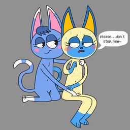 blush bodily_fluids duo female female/female fingering fingering_partner flat_chested genitals masturbation navel nipples nude sex sweat vaginal vaginal_fingering vulva sanrioboyirl animal_crossing nintendo mitzi_(animal_crossing) rosie_(animal_crossing) domestic_cat felid feline felis mammal 1:1 hi_res