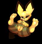 2019 alpha_channel anus clothing digital_media_(artwork) female fishnet_clothing fur generation_2_pokemon genitals hi_res looking_at_viewer mammal nintendo nude pichu pokemon pokemon_(species) presenting presenting_pussy pussy sapple smile solo yellow_body yellow_fur