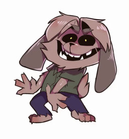 4_fingers anthro big_teeth biped black_sclera border bottomwear clothing collared_shirt dancing dress_shirt eyebrows fingers floppy_ears fur glowing glowing_eyes green_clothing green_shirt green_topwear hair looking_at_viewer male open_mouth pants scary_eyes sharp_teeth shirt shirt_collar simple_background snout solo tan_body tan_fur tan_hair teeth teeth_showing thick_eyebrows topwear torn_bottomwear torn_clothing torn_pants white_background kappadoggo spooky_dance spooky_month kappadoggo_(character) canid canine canis domestic_dog mammal 2019 animated low_res