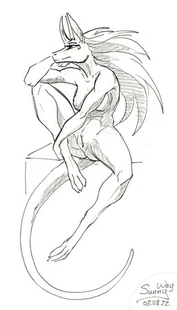 abs anthro biped breasts chill equis_universe female female_anthro genitals horn humanoid_genitalia humanoid_vulva kirinaes muscular nipples nude paws solo vulva sunny_way roxanne_ta'aner ki'rinaes hi_res