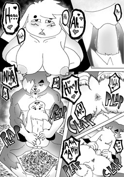 animal_genitalia anthro anthro_on_anthro anthro_penetrated anthro_penetrating anthro_penetrating_anthro anus balls big_breasts big_ears biped bodily_fluids breasts buckteeth clitoris collarbone countershade_face countershade_fur countershade_torso countershading dialogue eyebrows female female_anthro female_penetrated floppy_ears fur genitals hair humanoid_genitalia humanoid_vulva internal leg_markings male male/female male_anthro male_penetrating male_penetrating_female markings navel nipples nude nude_anthro nude_female nude_male one_eye_obstructed onomatopoeia penetration penile penile_penetration penis penis_in_vagina predator/prey scut_tail sex sheath short_tail simple_background size_difference smaller_female smaller_penetrated socks_(marking) sound_effects tail tears tears_of_pleasure teeth text thick_thighs vaginal vaginal_penetration vulva white_background white_body white_fur white_hair efradraws northwind_(efradraws) isepo_(efradraws) uspul_(efradraws) canid canine canis lagomorph leporid mammal rabbit wolf absurd_res black_and_white comic digital_media_(artwork) english_text halftone hi_res monochrome