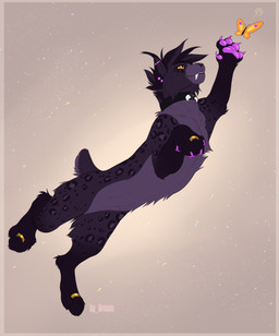 ambiguous_gender claws countershade_torso countershading feet feral fur hair paws piercing simple_background smile solo spots tail teeth toes by_dream felid feline mammal 2026 absurd_res digital_drawing_(artwork) digital_media_(artwork) hi_res