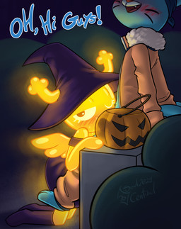 anthro blue_body blue_fur blush canon_couple clothed clothing cosplay costume crossover_cosplay duo fellatio female fur halloween_costume holidays loli looking_at_viewer male male/female obscured_oral oral oral_penetration outside partially_clothed penetration penile sex shota text young young_anthro soulcentinel cartoon_network halloween naruto the_amazing_world_of_gumball gumball_watterson naruto_uzumaki penny_fitzgerald domestic_cat fairy felid feline felis mammal 2021 crossover digital_media_(artwork) english_text hi_res