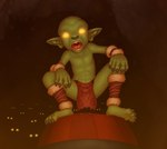 barrel bottomwear cave claws clothing finger_claws glistening glistening_eyes loincloth male open_mouth solo toe_claws chokodonkey conditional_dnp goblin humanoid hi_res