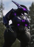 armor belly big_breasts big_butt bodysuit breastplate breasts butt clothing female headgear helmet huge_breasts huge_butt huge_hips huge_thighs overweight overweight_female skinsuit solo thick_thighs tight_clothing wide_hips coolmaster98 halo_(series) microsoft xbox_game_studios alien sangheili 3d_(artwork) absurd_res digital_media_(artwork) hi_res