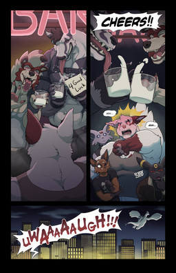3_panel_comic 4_panel_comic 4_toes 5_fingers anthro big_bulge big_muscles blush bodily_fluids bulge clothed clothing dialogue embarrassed feet fingers jockstrap jockstrap_only lactating long_tongue male male_lactation muscular muscular_anthro muscular_male nipples open_mouth pecs text toes tongue tongue_out topless underwear underwear_only thepurp nintendo pokemon boss_(thepurp) zang_(thepurp) canid canine canis eeveelution espeon fox generation_2_pokemon generation_3_pokemon generation_7_pokemon generation_8_pokemon legendary_pokemon lugia lycanroc mammal midnight_lycanroc nickit obstagoon pokemon_(species) umbreon zangoose absurd_res comic digital_media_(artwork) english_text hi_res