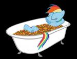 bath bathtub candy claw_foot_bathtub crossed_legs dessert eyes_closed female feral food fur hair hands_behind_head multicolored_hair rainbow rainbow_hair reclining simple_background smile solo transparent_background friendship_is_magic hasbro mars_incorporated my_little_pony skittles_(candy) rainbow_dash_(mlp) earth_pony equid equine horse mammal pony 2016 alpha_channel