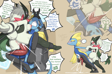 2_penises 3_toes 5_fingers anthro anthro_on_anthro anthro_on_bottom anthro_on_top anthro_penetrated anthro_penetrating anthro_penetrating_anthro anus areola biped blue_body blue_tail blush bodily_fluids bouncing_breasts bound breasts butt clenched_teeth crying cum cum_from_vagina cum_in_vagina cum_inside cum_on_ground duo erection eyes_closed feet female female_anthro female_on_top female_penetrated fingers forced forced_partners front_view fur genital_fluids genitals green_body green_fur green_hair green_tail hair leaking_cum leaking_vagina lying male male/female male_on_bottom male_penetrating male_penetrating_female multi_genitalia multi_penis navel nipples nude nude_anthro nude_female nude_male on_back on_bottom on_top open_mouth penetration penile penile_penetration penis penis_in_vagina pink_areola pink_nipples pregnant pregnant_anthro pregnant_female rear_view red_eyes sex side_boob simple_background standing tail tears teeth text toes tongue until_they_like_it vaginal vaginal_penetration vulva yellow_eyes zinfyu nintendo pokemon generation_8_pokemon generation_9_pokemon inteleon meowscarada pokemon_(species) 2026 absurd_res digital_drawing_(artwork) digital_media_(artwork) english_text hi_res