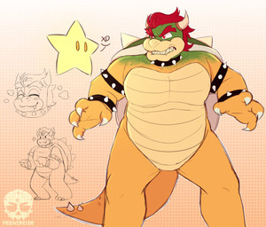 2_horns 3_toes accessories_only ambiguous_gender anthro armband arms_bent black_armband black_bracelet black_collar black_eyes blush blush_lines bracelet claw_toes claws clenched_teeth closed_smile collar curved_horn dot_eyes dotted_background duo eyebrows eyes_closed fangs featureless_chest featureless_crotch feet finger_claws frown furrowed_eyebrows green_body green_scales green_shell hair happy horn jewelry king larger_anthro larger_male light logo long_tail male male_anthro mouth_closed mouthless no_pupils orange_eyes pattern_background pecs red_eyebrows red_eyes red_hair royalty scales serious_face sharp_teeth shell short_hair simple_background simple_eyes size_difference smaller_ambiguous smile smoke speech_marker spiked_armband spiked_bracelet spiked_collar spiked_shell spiked_tail spikes spikes_(anatomy) star_(mario_bros) tail tan_body tan_horn tan_scales tan_spikes teeth text thick_eyebrows thick_tail toes white_claws xd yellow_body yellow_scales yellow_tail feeniroir bowser_day mario_bros nintendo bowser power_star koopa scalie star_creature 2023 absurd_res artist_logo artist_name colored digital_drawing_(artwork) digital_media_(artwork) english_description hi_res lighting shaded