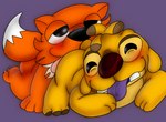 anal anthro aroused bent_over black_eyes black_nose blush duo fur kneeling male male/male oral orange_body orange_fur red_nose rimming sex simple_background smile white_body white_fur yellow_body yellow_fur jaythefox333 disney lilo_and_stitch jay_(jaythefox333) reuben_(lilo_and_stitch) alien canid canine experiment_(lilo_and_stitch) fox mammal hi_res