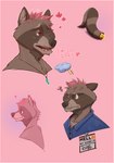 anthro brown_body hair jewelry male pink_hair solo tail teeth tongue timberdonk mammal procyonid raccoon absurd_res hi_res