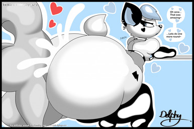 anal anal_penetration anthro arm_warmers armwear balls big_balls big_butt bodily_fluids butt clothing collar cum cum_in_ass cum_inside dialogue duo ear_piercing ejaculation femboy genital_fluids genitals heart_symbol huge_balls huge_butt hyper hyper_balls hyper_butt hyper_genitalia legwear male pasties penetration penile penile_penetration penis_in_ass piercing spiked_collar spikes text thigh_highs delphyarts kody_(delphyarts) canid canine fox mammal english_text hi_res