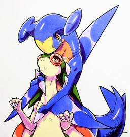 ambiguous_gender anthro blue_body blue_skin breasts claws duo eyelashes female hug open_mouth simple_background size_difference spikes spikes_(anatomy) tail tan_body yellow_eyes 025aki nintendo pokemon flygon garchomp generation_3_pokemon generation_4_pokemon pokemon_(species) 2026 absurd_res dated hi_res signature