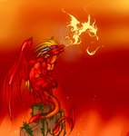 breath_powers claws elemental_manipulation feral fire fire_breathing fire_manipulation male membrane_(anatomy) membranous_wings red_body solo tail wings starsoul european_mythology mythology dragon mythological_creature mythological_scalie scalie western_dragon 2010