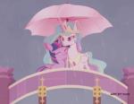 bridge crown duo eyelashes eyes_closed female feral hair headgear horn hug jewelry multicolored_hair necklace raining umbrella wings aosion szafir87 friendship_is_magic hasbro my_little_pony mythology princess_celestia_(mlp) twilight_sparkle_(mlp) equid equine mammal mythological_creature mythological_equine winged_unicorn 2017 animated short_playtime