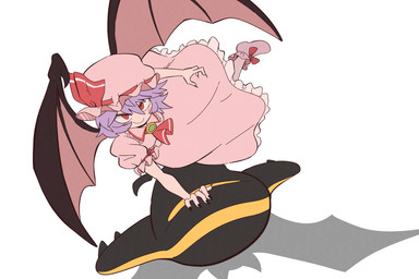 bonnet clothed clothed_female clothed_humanoid clothing dress female fingernails hair headgear headwear membrane_(anatomy) membranous_wings mobcap nails pink_bonnet pink_clothing pink_dress pink_headwear pink_mobcap purple_hair red_eyes sharp_fingernails sharp_nails simple_background smile solo white_background wings kurachi_mizuki kirby_(series) kirby_air_riders nintendo touhou remilia_scarlet vampire_star_(kirby) humanoid vampire winged_humanoid 3:2 crossover hi_res