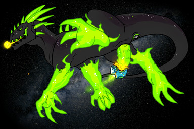 anal anal_penetration anus black_body black_tail cosmic_background earth empty_eyes erection feral genitals gloves_(marking) green_anus green_body green_horn green_penis horn male markings moon open_mouth penetration penis planet ridged_penis solo space space_background star sun tail swampjaws mythology dragon mythological_creature mythological_scalie scalie 3:2