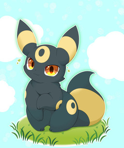 3_toes :3 abstract_background ambiguous_gender black_body black_ears black_fur black_tail chibi cloud day ear_markings facial_markings feet feral fluffy fluffy_tail front_view fur grass head_markings heart_reaction heart_symbol kemono leg_markings looking_at_viewer markings multicolored_body multicolored_ears multicolored_fur multicolored_tail nude on_hind_legs orange_eyes outside plant pupils quadruped ring_(marking) ringed_tail semi-anthro sky smile solo standing striped_markings striped_tail stripes tail tail_markings three-quarter_view toes two_tone_body two_tone_ears two_tone_fur two_tone_tail yellow_body yellow_ears yellow_fur yellow_markings yellow_tail hirochanu nintendo pokemon canid eeveelution generation_2_pokemon mammal pokemon_(species) umbreon colored digital_media_(artwork) full-length_portrait hi_res portrait shaded