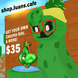 advertisement beanie butt clear_sky clothing explosives eyewear female freckled_butt freckled_chest freckled_face freckled_legs freckled_thighs freckles glasses green_body hat headgear headwear heart_reaction heart_symbol hearts_around_head hillside sky smile solo standee wall_(structure) wearing_glasses wood wood_wall logtut microsoft minecraft mojang xbox_game_studios chicken_jockey avian bird chicken creeper_(minecraft) galliform phasianid undead zombie 1:1 animated animated_gif short_playtime
