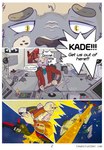 anthro damaged_vehicle dialogue male police solo space spacecraft spaceship_interior text vehicle badaspen kade_(badaspen) felid lion mammal pantherine absurd_res comic english_text hi_res