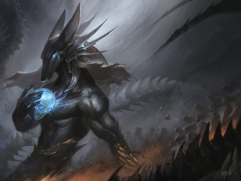 abs anthro black_body black_skin bone dark detailed_background energy exoskeleton glowing glowing_eyes grey_sky long_ears male muscular muscular_anthro muscular_male skull sky snout solo alectorfencer egyptian_mythology middle_eastern_mythology mythology anubis anubian_jackal canid canine canis deity jackal mammal signature
