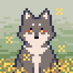 ambiguous_gender anthro black_nose front_view fur grey_body grey_ears grey_fur nude simple_background simple_eyes solo unsigned white_body white_inner_ear asnnonaka vuk_(asnnonaka) canid mammal 1:1 half-length_portrait portrait