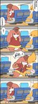 4_panel_comic anthro dialogue duo emergency_telephone_number foaming_at_mouth inside pain punch seats sky text train vehicle rao_(artist) pren_(rao) lagomorph mammal absurd_res hi_res translation_check translation_request female_(lore) male_(lore)