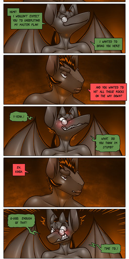 anthro dialogue duo female gynomorph intersex intersex/female text james_howard patreon subscribestar aamonsmom_(james_howard) tina_(james_howard) bat demon mammal absurd_res comic english_text hi_res