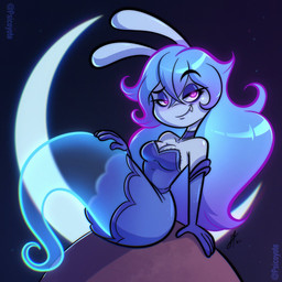 alternative_fashion anthro armwear bedroom_eyes blue_body blue_hair breasts choker cleavage clothed clothing crescent_moon cute_fangs dress elbow_gloves eyebrows eyelashes eyeshadow fangs female ghost_tail glistening glistening_hair gloves glowing glowing_eyes goth hair handwear jewelry leaning leaning_backward looking_at_viewer makeup moon narrowed_eyes necklace night raised_eyebrow seductive shoulderless_dress sitting smile smiling_at_viewer solo teeth translucent translucent_body psicoyote mario_bros mario_plus_rabbids_sparks_of_hope nintendo raving_rabbids rayman_(series) ubisoft midnite_(mario_plus_rabbids) ghost lagomorph leporid mammal rabbid rabbit spirit 1:1 cool_colors hi_res