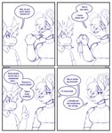 4_panel_comic asking bodily_fluids clothing deadpan dialogue duo ear_piercing female female_pred female_prey horn piercing shocked speech_bubble sweat sweatdrop sweater text topwear vore geckonori mythology caveat_(geckonori) equid equine felid feline mammal mythological_creature mythological_equine unicorn 4koma comic english_text line_art