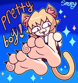 3_toes :3 barefoot big_eyes big_feet big_toes blonde_hair blush blush_lines bottomwear cat_tail clothed clothed_female clothed_humanoid clothing dialogue feet female flat_chested foot_fetish foot_focus hair huge_feet humanoid_feet inner_ear_fluff looking_at_viewer open_mouth open_smile pink_inner_ear_fluff plantigrade red_eyes red_tongue retractable_claws shirt skirt smile soles solo talking_to_viewer toes tongue topwear tuft white_clothing white_shirt white_topwear smokey_the_menish tsukihime type-moon neco-arc animal_humanoid cat_humanoid felid felid_humanoid feline feline_humanoid humanoid mammal mammal_humanoid absurd_res hi_res