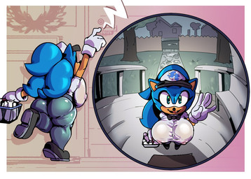 anthro big_breasts blush breasts clothing crossgender female green_eyes huge_breasts milk mtf_crossgender nipple_outline short_stack solo thick_thighs tight_clothing wide_hips missphase sega sonic_the_hedgehog_(series) sonic_the_hedgehog eulipotyphlan hedgehog mammal