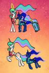 clothed clothed_feral clothing duo eyewear female feral hair horn jumping luggage magic multicolored_hair walking wings 2snacks friendship_is_magic hasbro my_little_pony mythology two_best_friends_play two_best_sisters princess_celestia_(mlp) princess_luna_(mlp) equid equine mammal mythological_creature mythological_equine winged_unicorn 2020 2d_animation animated short_playtime sibling_(lore) sister_(lore) sisters_(lore)